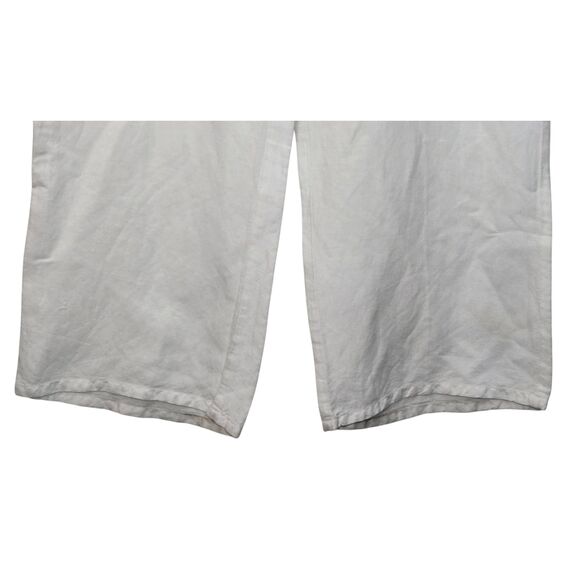 Outer Edge Pants Size Medium Linen Blend White Vacay Resort Lounge Drawstring - Picture 3 of 9